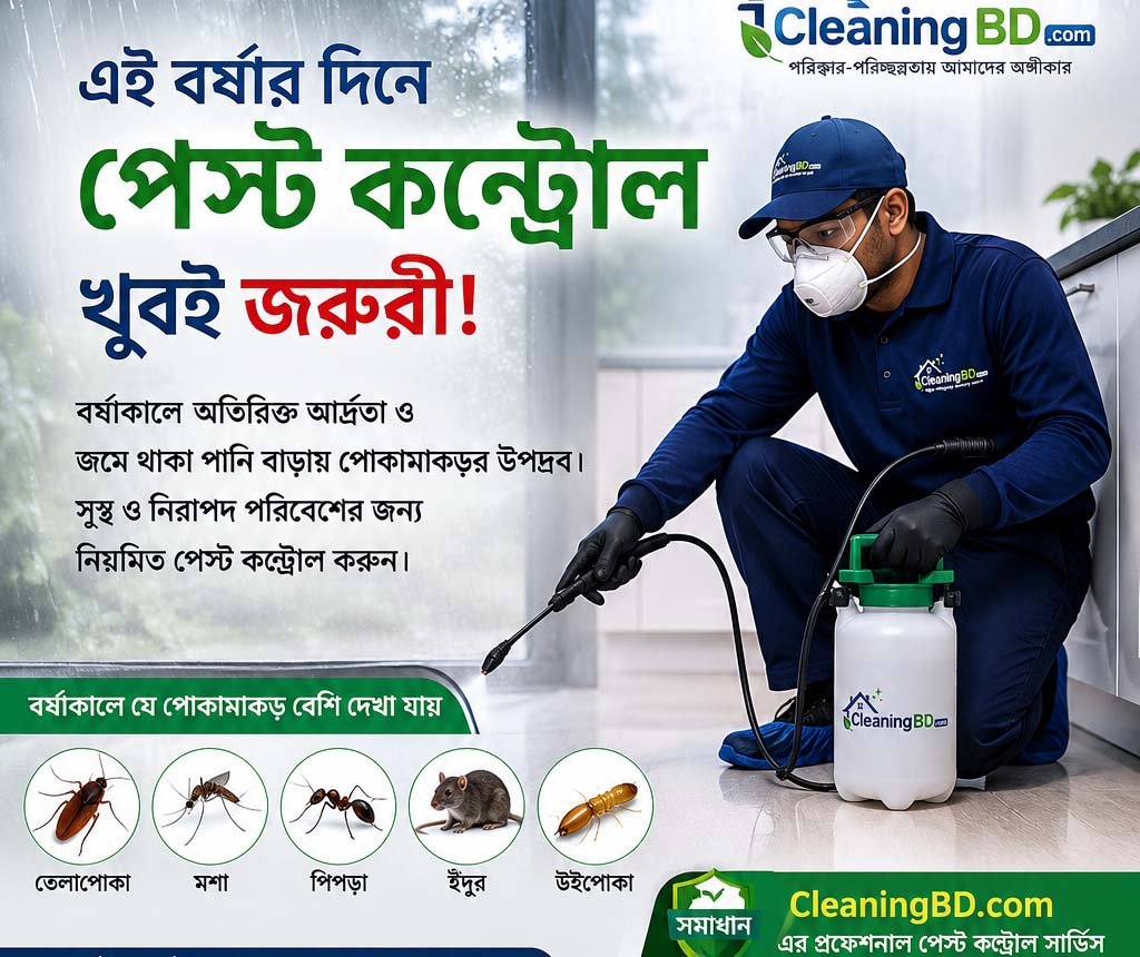 বর্ষাকালে পেস্ট কন্ট্রোল কেন জরুরি | CleaningBD