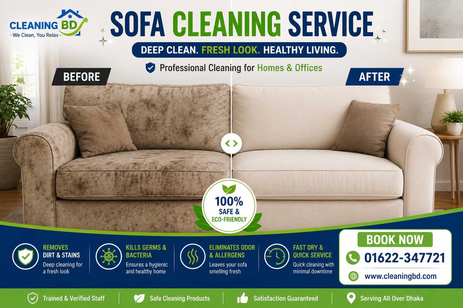 Sofa Cleaning Service service by CleaningBD in Dhaka