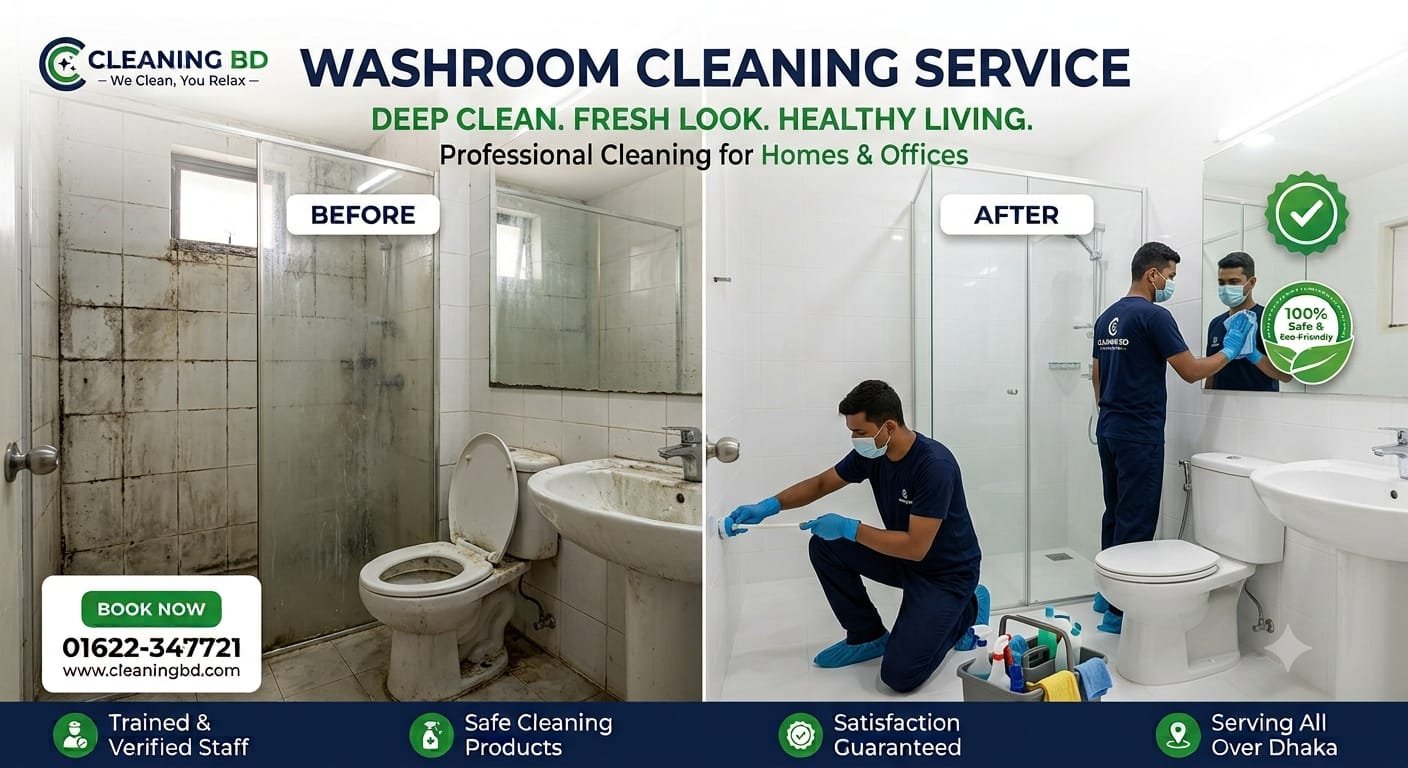 Bathroom deep cleaning service by CleaningBD in Dhaka