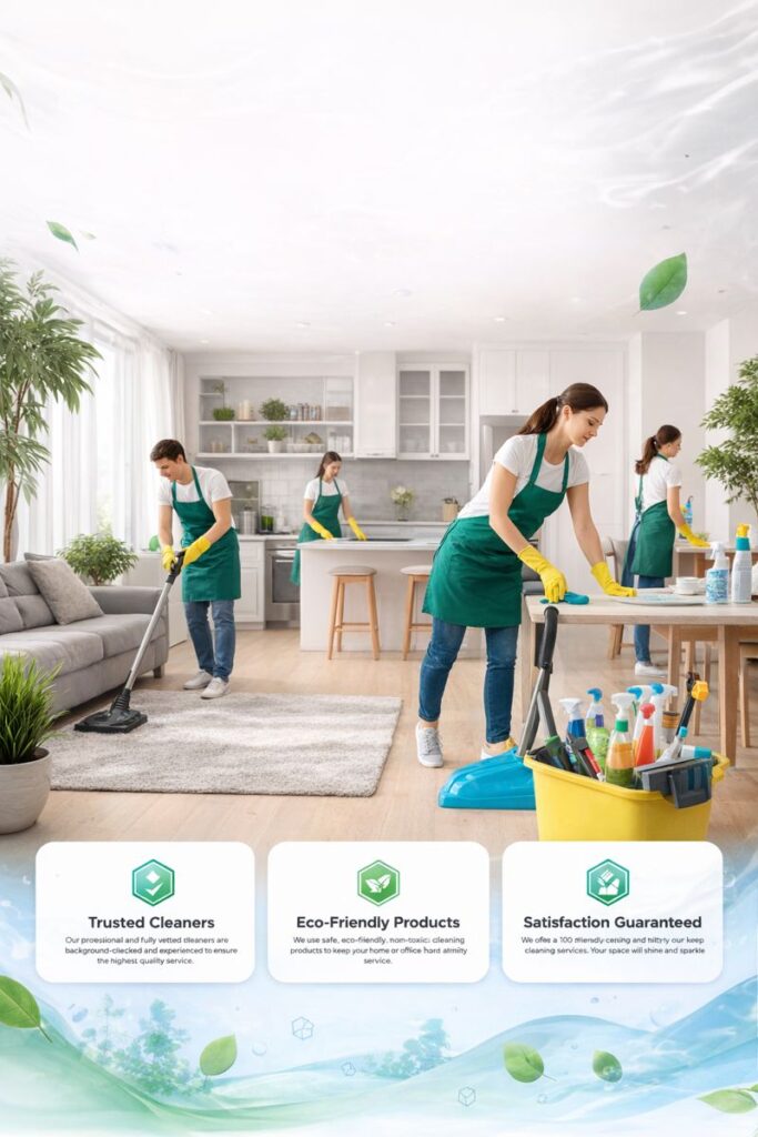 Professional home and office deep cleaning service in Dhaka with trained cleaners working in a spotless environment